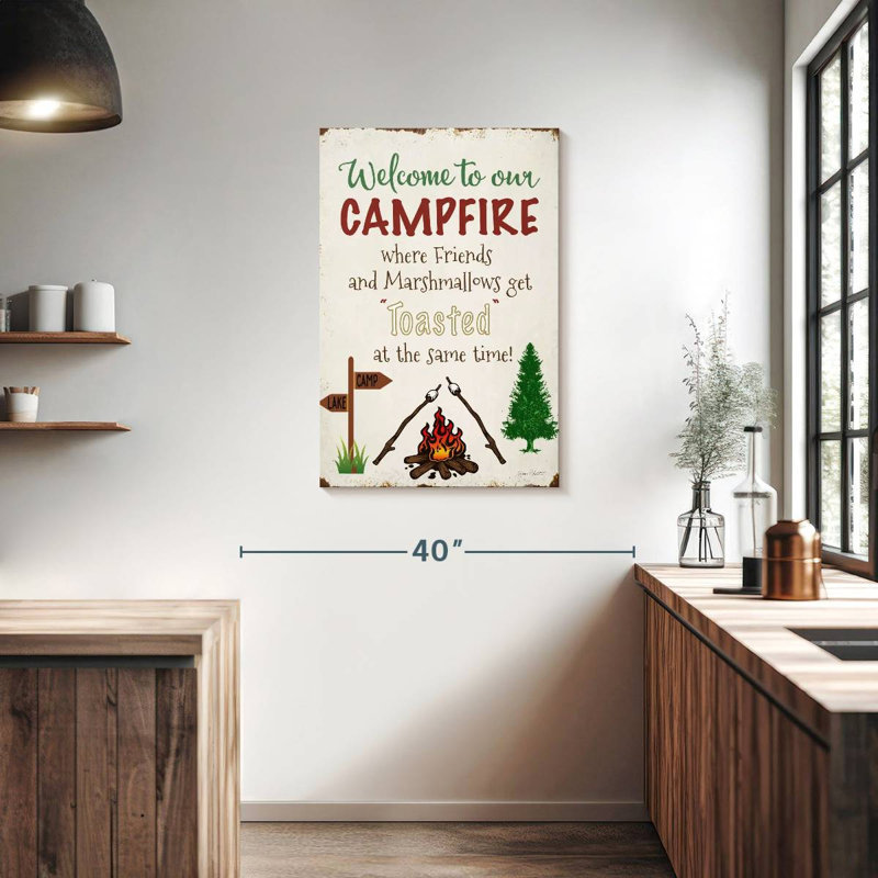 Welcome To Our Campfire Wall Sign, 36" H x 24" W