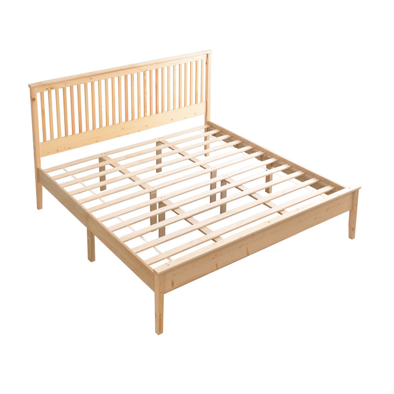 Scheller Solid Wood Platform Bed, Natural, King