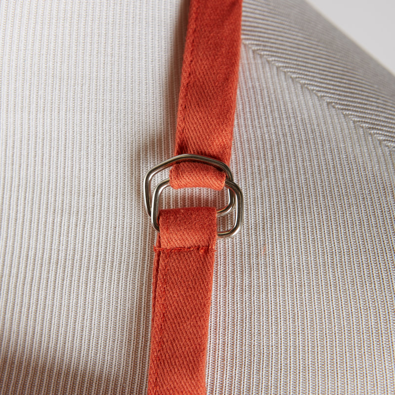 Solid Color Linen Bib Apron, Spice, Extra Large