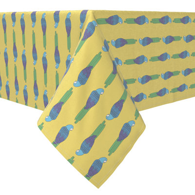 Rectangular Tablecloth, 100% Cotton, 60X120", Tropical Parrots