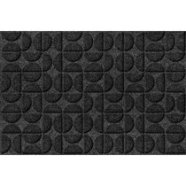 Midcentury Modern Front Door Mat, Geometric Entry Mat With