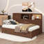 Lit de jour en bois Jacksten avec 3 tiroirs, tablette souple supérieure, tablette, prises et ports USB-285587816-285587814