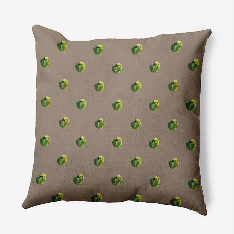 Coussin décoratif en polyester floral, H 16 po x l 16 po, Carré