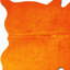 Tapis orange en cuir de vache 5 pi x 7 pi
