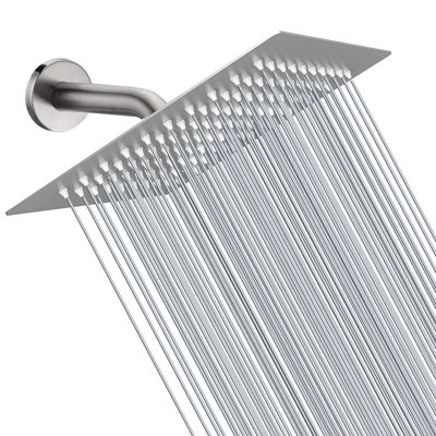 Brushed Nickel One-Function 8" Diameter Spray Head Eco-Performance Showerhead