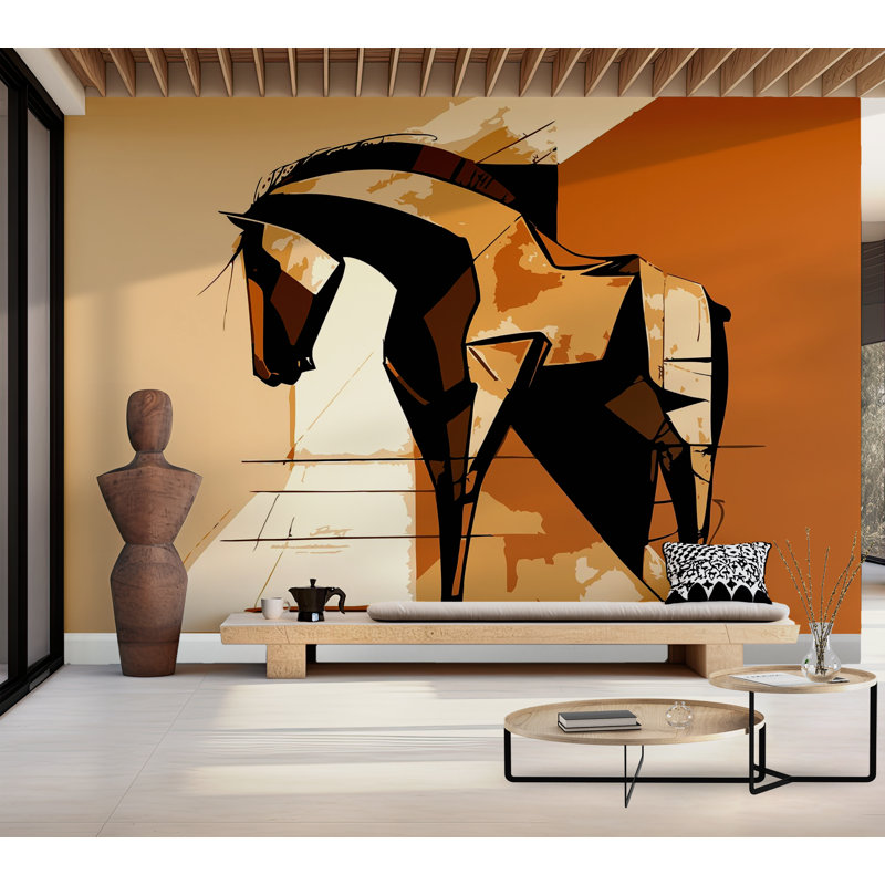 Premium Wallpaper Wall Mural - Abstract Horse, 144" L x 210" W