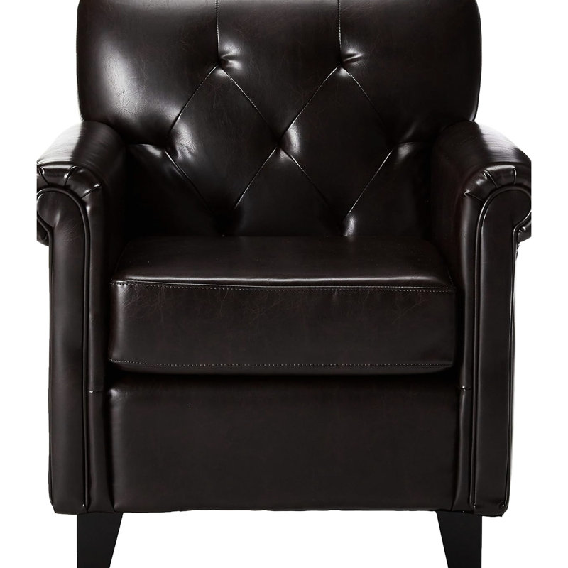 Fauteuil club en brun pour un temps de lecture confortable