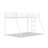 Twin Over Full Metal Low Bunk Bed Mattress Ready Matte White Finish Attached Ladder Full Metal Construction Bedroom Furniture-176983298-176983300