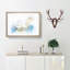 White Swan Art in Abstract - Framed Print-55768478-55768479