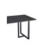 Table de salle à manger en acier au carbone avec surface en pierre noire Lauren - supporte jusqu'à 74 kg-1483526268