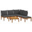  Garden Lounge Set Solid Acacia Wood & Rope Sofa Outdoor Furniture Patio-647174812