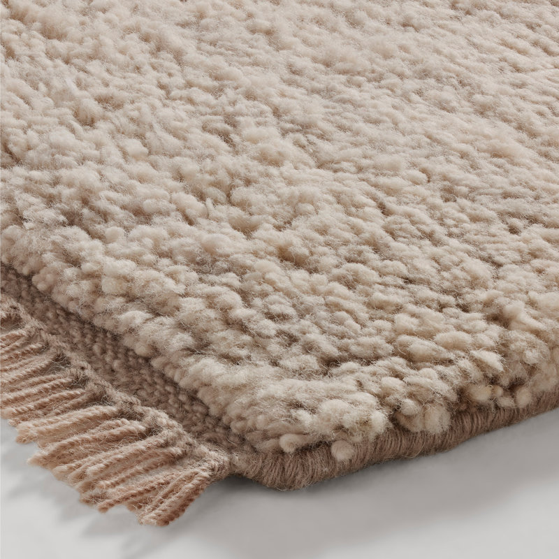 Shadow Play Hand Knotted Wool Area Rug in Sand, Rectangle 8' x 10', Mink