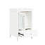 Meuble-lavabo blanc de 20 po avec lavabo, espace pour les articles de toilette