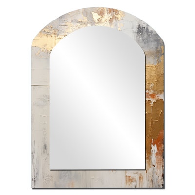 Miroir mural Modern Coastal Beige et Gold River
