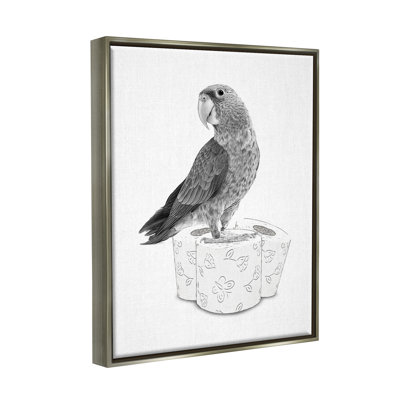 " Parrot & Toilet Paper Bathroom " by Annalisa Latella