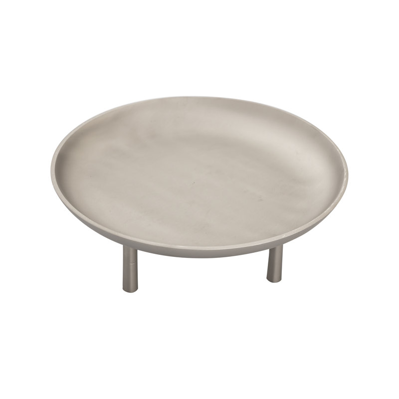 Assiette Kiser - petit nickel, H 4 po x l 9,5 po x P 9,5 po, Nickel brossé
