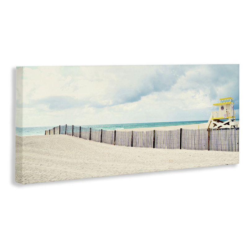 «Sandy Boardwalk Way», art mural sur toile par Susan Bryant, H 10 po x l 24 po
