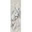 Toile cheval blanc | Art mural blanc encadré | Décoration intérieure