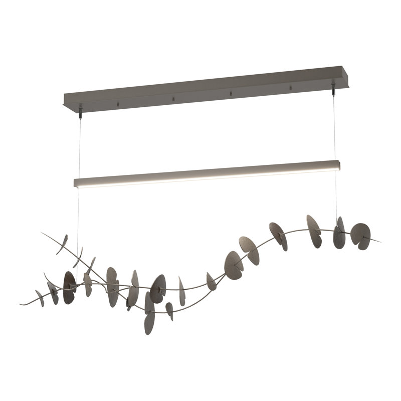 Luminaire suspendu 1 lumière Lily, Fumée foncée, Rouge satin