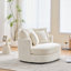 Fauteuil demi-tonneau rembourré en chenille-141022762