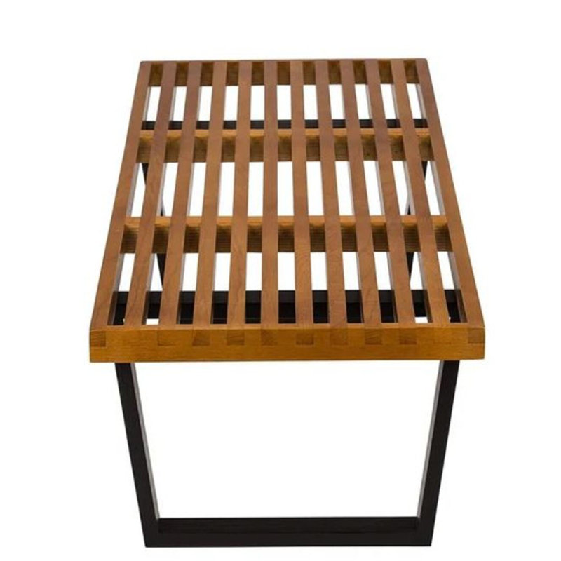 Banc en bois massif Milan, Noyer