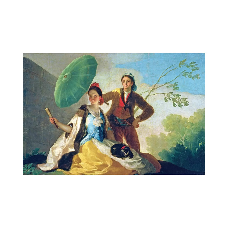 The Parasol, 1777 by Francisco Goya - Wrapped Canvas Painting, 20.32 cm H x 30.48 cm W