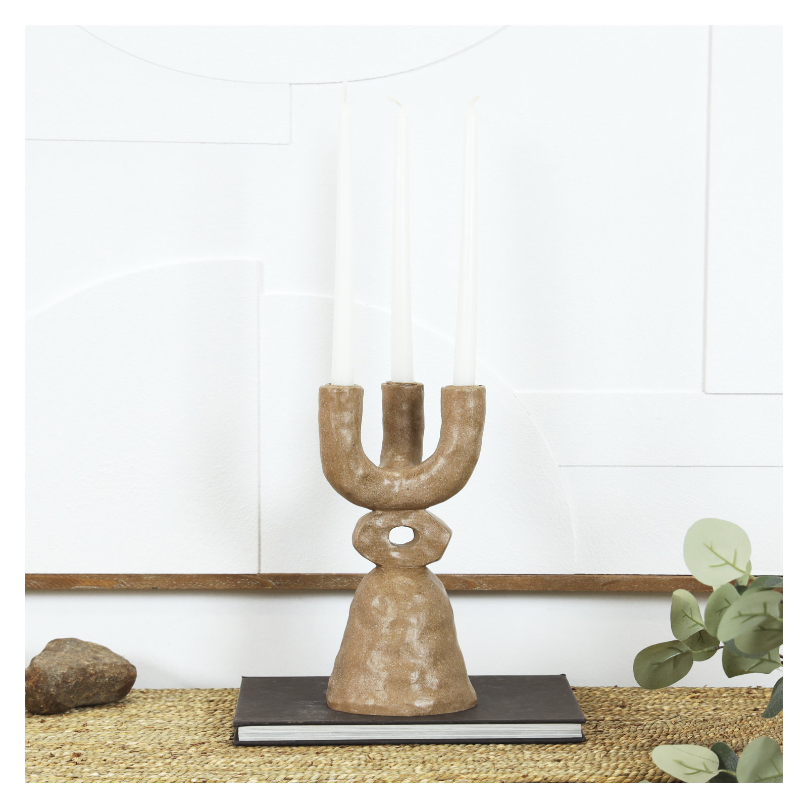 Imena 10.7'' H Resin Tabletop Candlestick