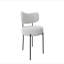 Ensemble de table de salle à manger 51,2 po x 27,5 po avec pieds en métal noir - table en verre moderne et 4 chaises en velours blanc, parfaites pour les espaces de salle à manger élégants