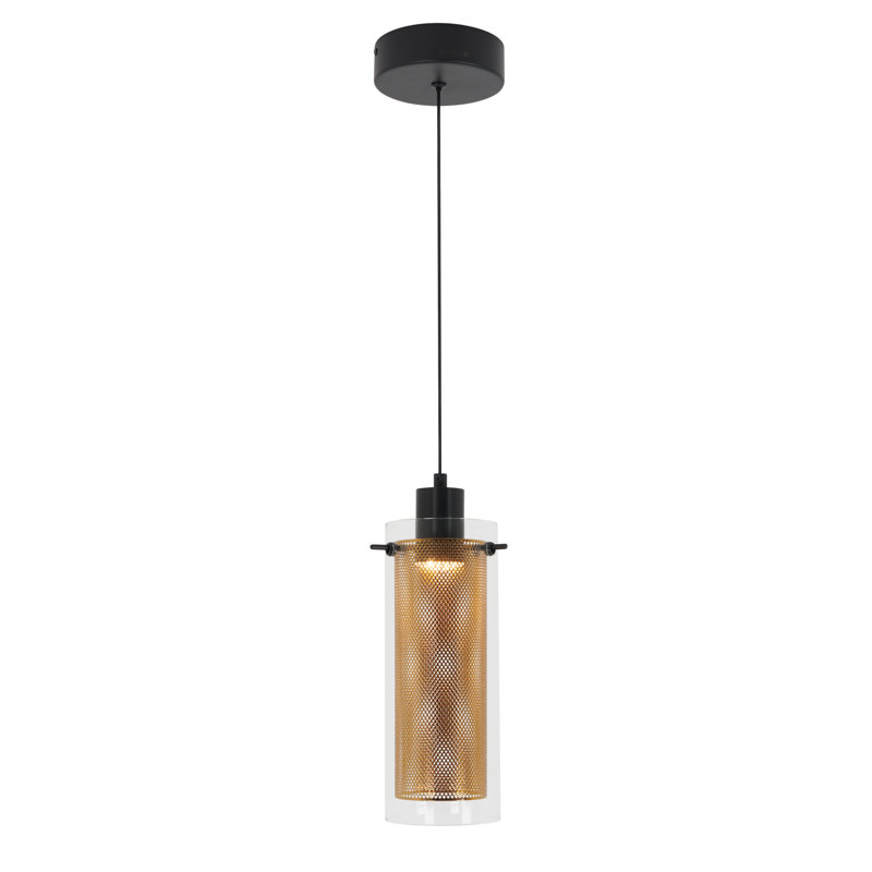 Luminaire suspendu cylindrique à 1 lumière DEL