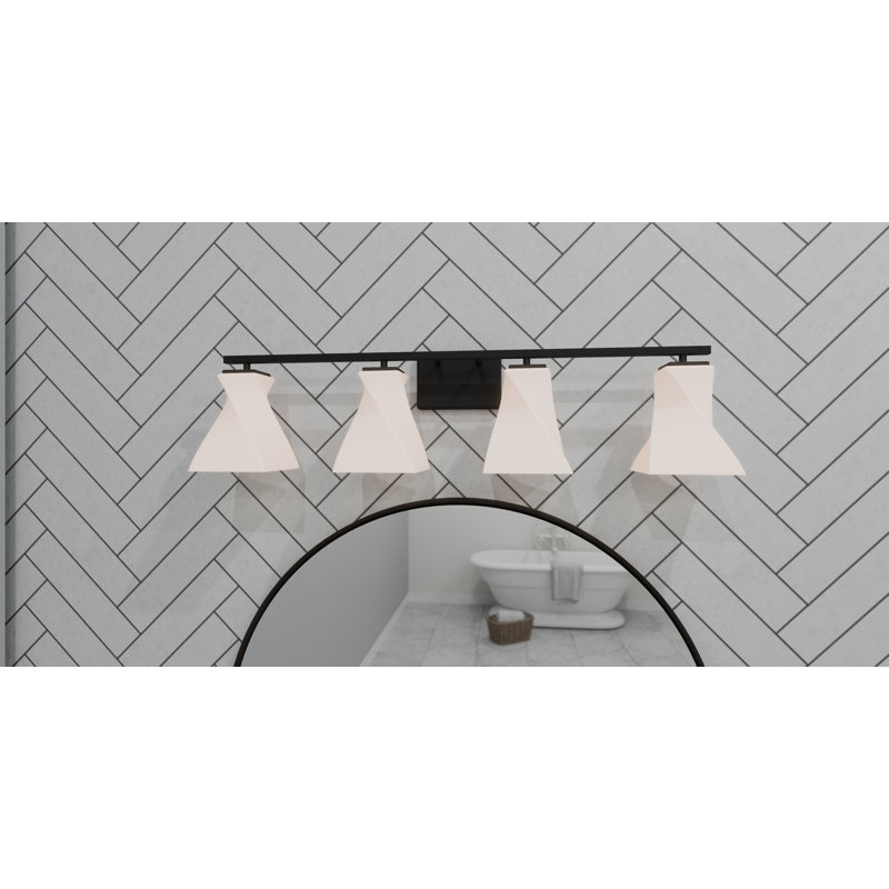 Wier 4-Light Matte Black Bath Light