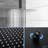 10 Inch Square Dual Shower Head Matte Black Ceiling Mount System With - Balanced Valve, Easy Installation, And Included Handheld Function Mounted