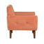 Siège contemporain orange, contenu à 100%, hauteur des pieds 8,5 po, poids de 47 lb, fauteuil de 1 pièce, pieds en bois massif, profondeur de siège de 22 po-216222000