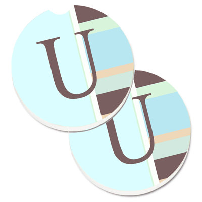 Sous-verre voiture monogramme initial