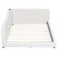 Lit plateforme tapissier grand avec ports USB