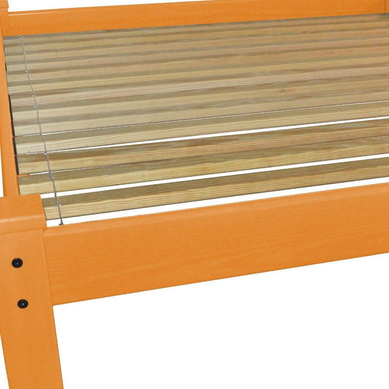  Structure de lit en bois massif jaune Brookfield - Grand, jaune