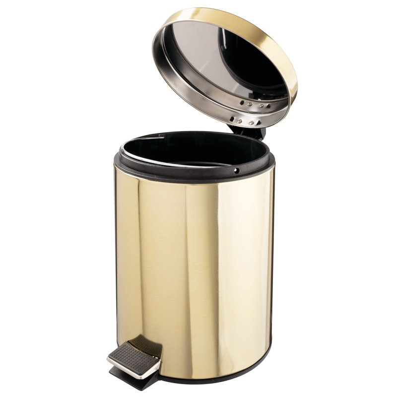 Poubelle ronde en métal 5L