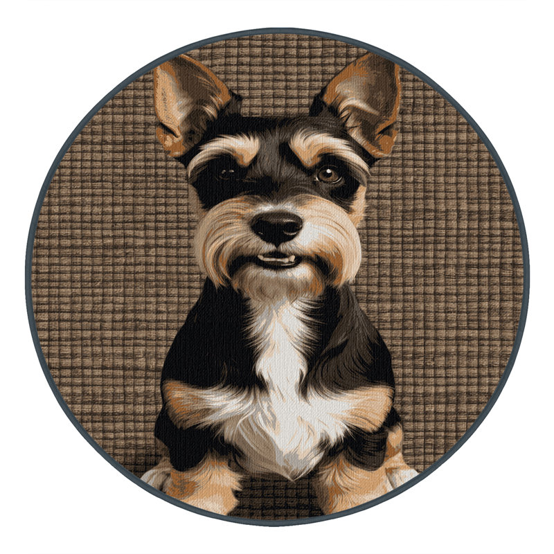  Tapis lavable Manchester Terrier Dogs, Rond 8 pi
