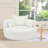 Modern Minimalist 360 Degree Swivel Chenille Fabric Upholstered Accent Barrel Chair-597714571