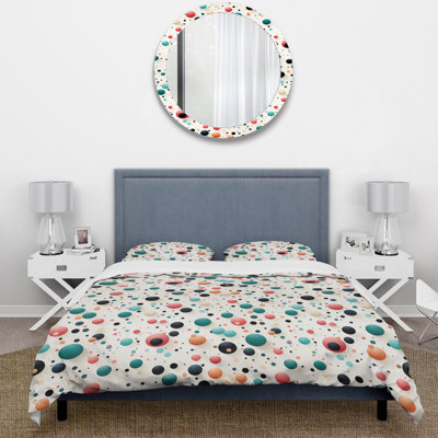 Artistic Splendor Polka Dots Pattern Dots Duvet Cover