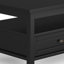 Table basse transitionnelle en bois massif Warm Shaker de 48 po de largeur avec tiroirs de rangement et tablette ouverte-122026452