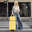14 "/ 20" 2 pièces / ensemble dans un bagage à roulettes en ABS, avec serrure à combinaison, étui à cosmétiques 14 "(jaune)