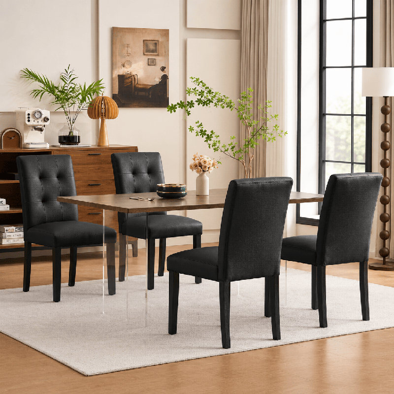 Chaises de salle à manger Drabic, Noir, 2