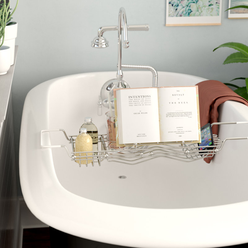 Support et organisateur de baignoire en acier inoxydable Castelli