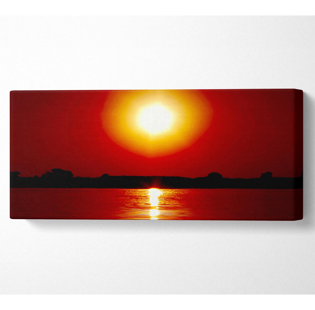 Orange Lake Sun - Leinwandbild Kunstdrucke