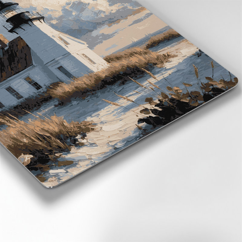 Art mural en métal Coastal Nantucket Heritage Grey, H 12 po x l 12 po