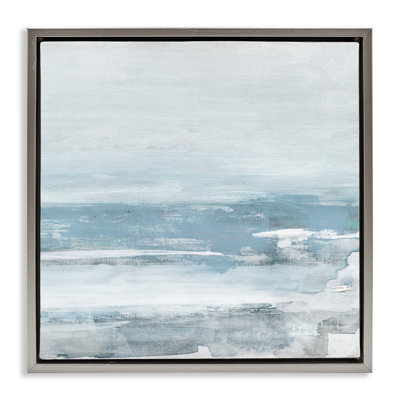 «Foggy Ocean Abstraction Floater», art mural sur toile par Sally Swatland