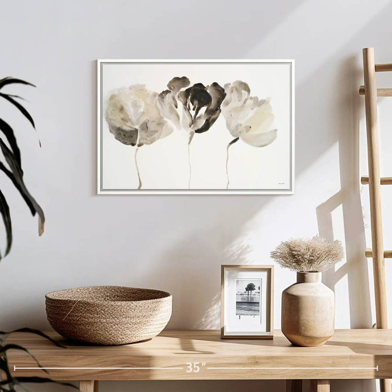 Trio en lumière, Cadre flottant blanc, 19 po x 13 po
