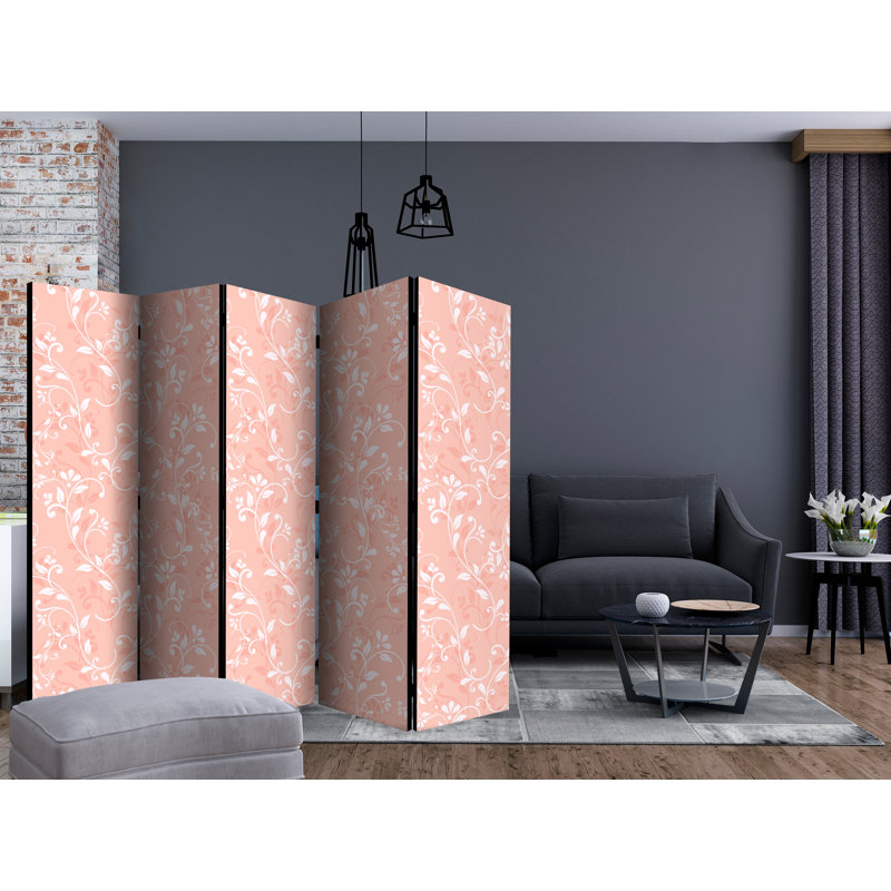 Gorg 225cm W x 172cm H 5 - Panel Solid Wood Folding Room Divider