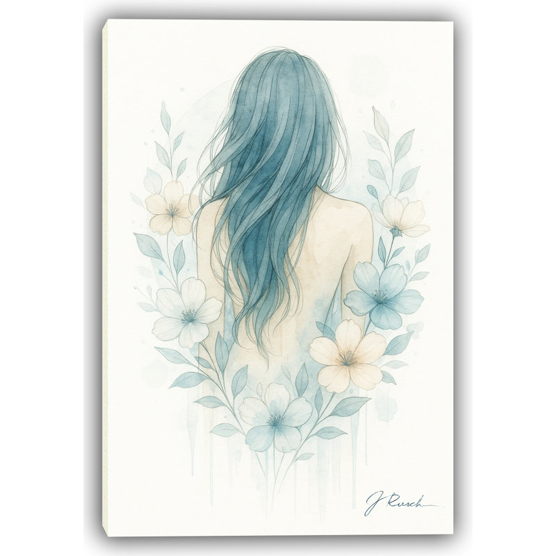 Art floral sur toile, H 24 po x l 16 po