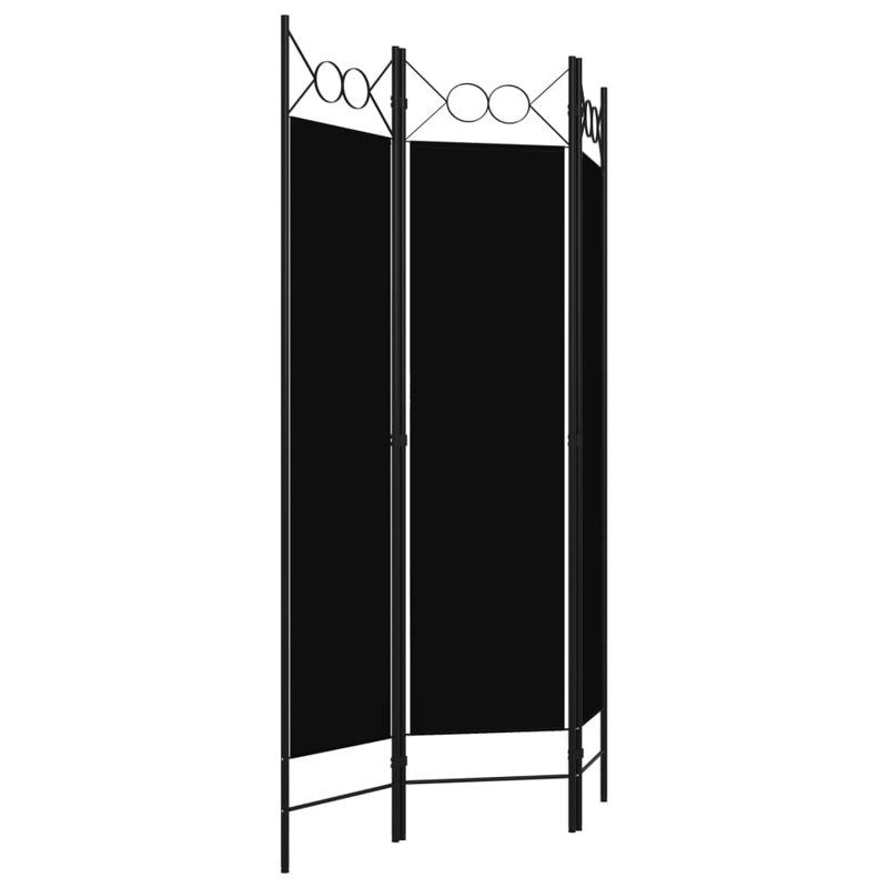 Tati 457.2cm H Folding Room Divider, Black, 3